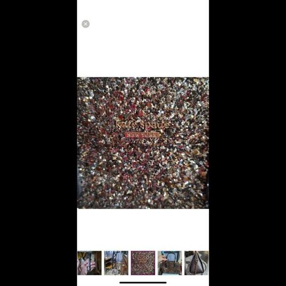 Kate Spade Mini Reiley Laurel Way Glitter Satchel crossbody Wristlet - Picture 4 of 13